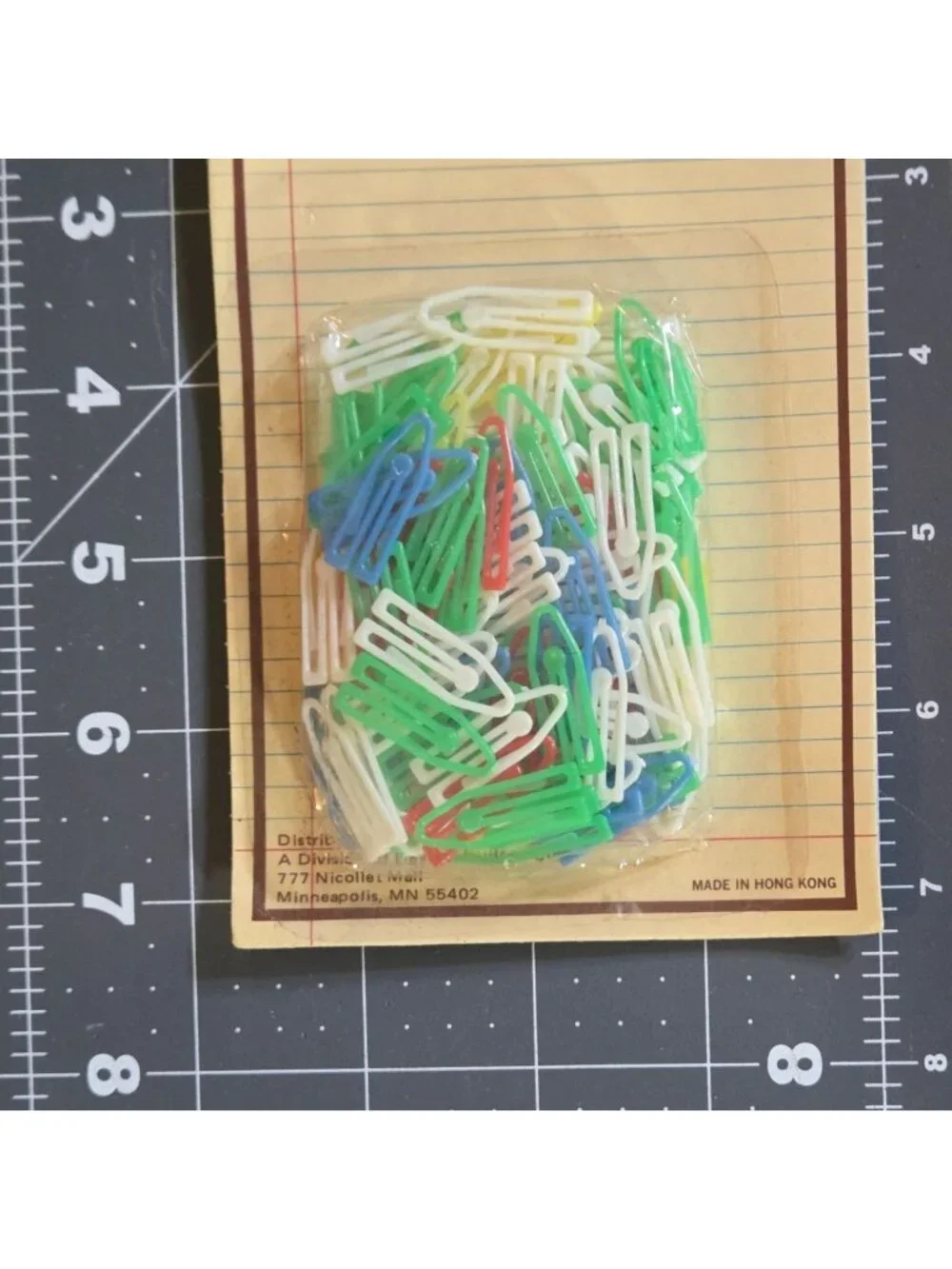 100 Assorted Plastic Clips Multi Color New Old Stock Vintage Target Office